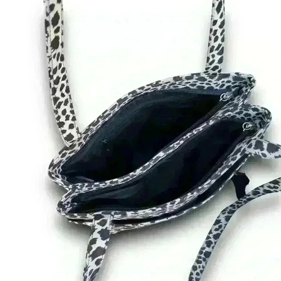 Cheetah‎ Y2K Shoulder Bag Nylon Animal Print Tote Organizer Zipper Multi Pockets - Picture 5 of 11